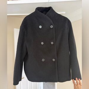 Arket wool jacket with high neck shawl size 4/36